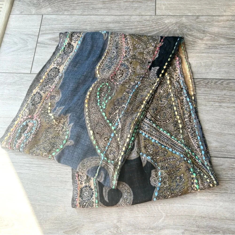 Baba Boho Paisley Colorful Infinity Scarf - Picture 4 of 9